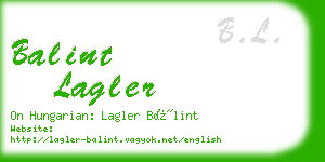 balint lagler business card